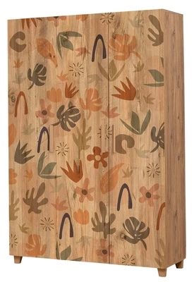 Spinta Kalune Design Leva Leaf, ruda, 48 cm x 120 cm x 189 cm