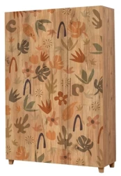 Spinta Kalune Design Leva Leaf, ruda, 48 cm x 120 cm x 189 cm kaina
