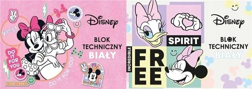 Techninis bloknotas A4, 10 lapų, baltas, su Minnie Mouse