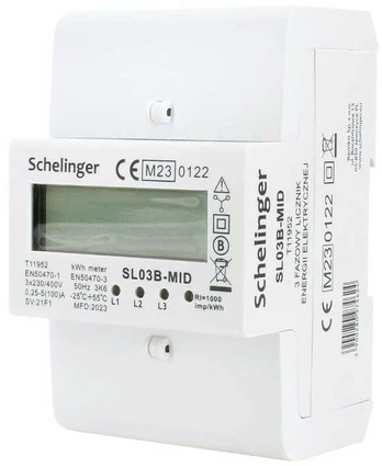 Schelinger Skaitiklis elektrai MID, trifazis, IP51