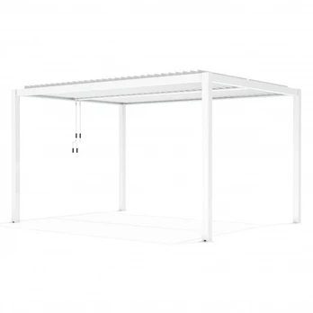Pergola su LED apšvietimu Luxe, 3x4 m, balta