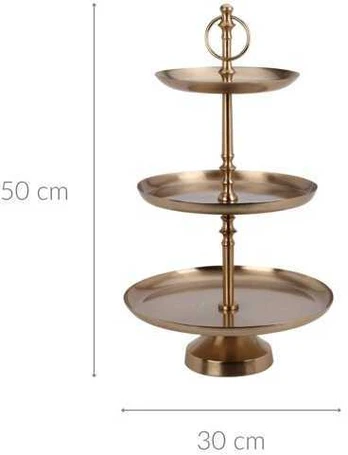 Mondex Metalinė lėkštė, 3 lygių, 50 cm