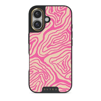 Pink Shores - iPhone 16 Plus Case, Elite Dark (MagSafe) / Gold