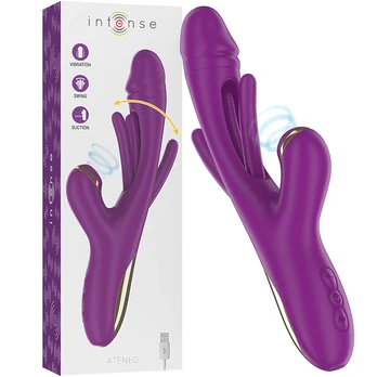 INTENSE - ATENEO RECHARGEABLE MULTIFUNCTION VIBRATOR 7 VIBRATIONS WITH SWINGING MOTION AND SUCKING