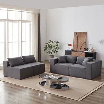L formos modulinė sofa, 104 colių, veliūrinė, 4 vnt
