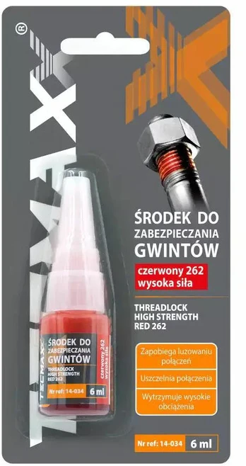KLEJ DO GWINT?W 6ml CZERWONY SILNY /TECHMAXX/ Amtra 14-034