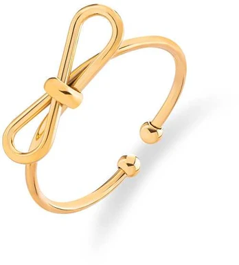 Troli Distinctive auksinis-plated bow ring VABRAR001G