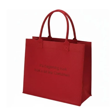 Christmas Felt Bag. 44 x 34 x 18 cm. red/žalias/baltas