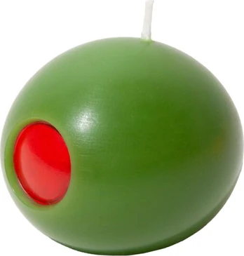 Doiy - Olivia Wax Candle - Deep Green with a Striking Red Core