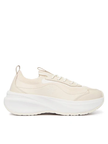 Tommy Hilfiger Laisvalaikio batai TH Wave Runner FW0FW09484 Kreminė