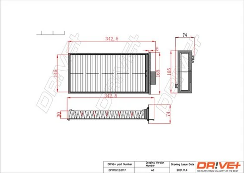 Filtras, salono oras Dr!ve+ DP1110.12.0117