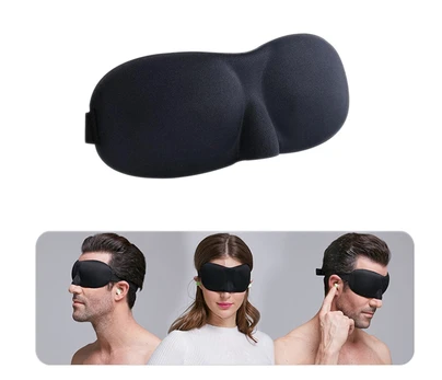3D miego kaukė, unisex, juoda