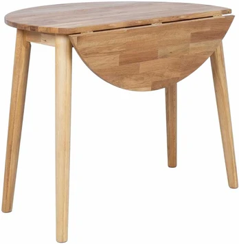 Drop leaf table BIRKA D90xH75cm, oak