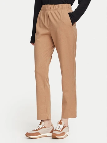 Weekend Max Mara Medžiaginės kelnės Elfo 2625786011 Ruda Regular Fit