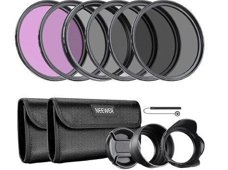 NEEWER 52mm UV/CPL/FLD/ND2/ND4/ND8 FILTER SET KIT 10088178
