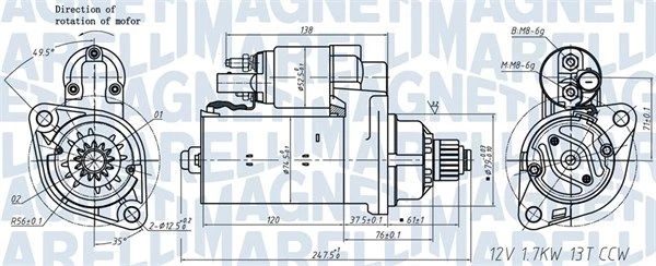 Starteris MAGNETI MARELLI 063721508010