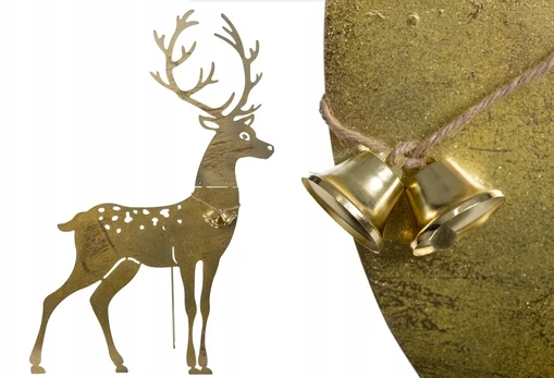 Auksinis metalinis plokščias elnias