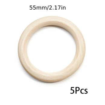 Mediniai žiedai, 55mm-5Pcs