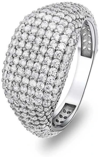 Brilio Silver Luxury sidabrinis ring with zircons RI019W