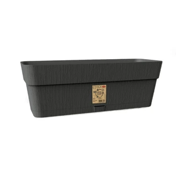Stefanplast Dėžutė gėlėms su padėklu Ethica 50x18x17cm pilka
