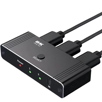 8K HDMI jungiklis su nuotolinio valdymu, 2x1