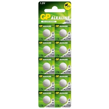 GP A76 Alkaline elementai 1.5V LR44 AG-13, 10 vnt