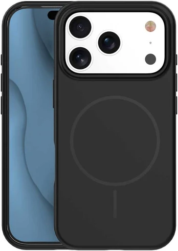 Dėklas Telforceone Silicone Thin Mag case for iPhone 17 Pro Max 6,9' juodas