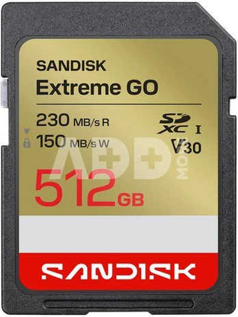 Sandisk memory card SDXC 512GB Extreme GO UHS-I