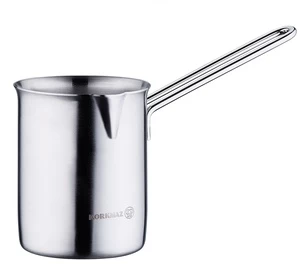 Pieno puodelis Korkmaz KRA297, 400 ml, sidabro