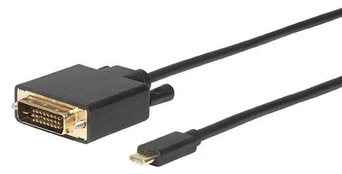 Kabelis MicroConnect USB Type-C, DVI-D, 1.8 m, juoda