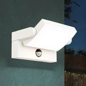 LED lauko sieninis šviestuvas "Ginger" su jutikliu, baltas, IP54
