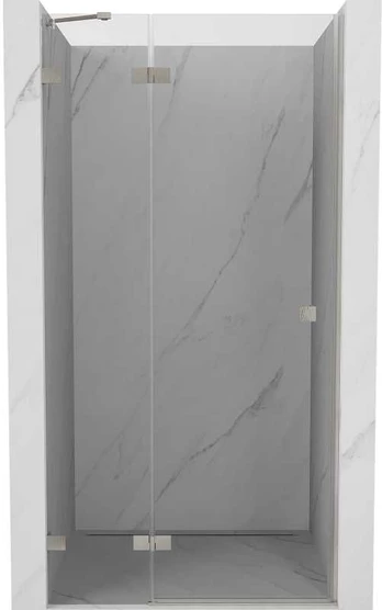 Dušo durys Mexen Lunar, kairinės, 70 cm, transparent/brushed nickel