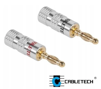 LP Banan kištukų komplektas 2vnt CABLETECH HQ GOLD