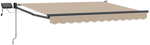 Rankinė ištraukiama markizė su LED Smėlio 3,5 x 2 m