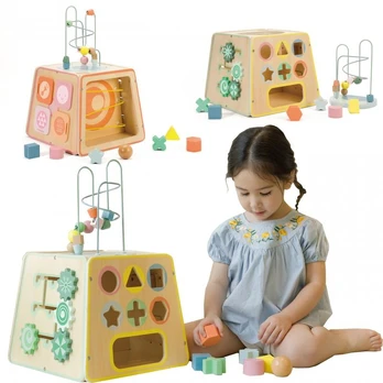 CLASSIC WORLD medinė mediena Sensorinė edukacinė 6w1