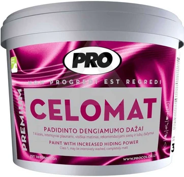 Dažai sienoms ir luboms CELOMAT, 3L