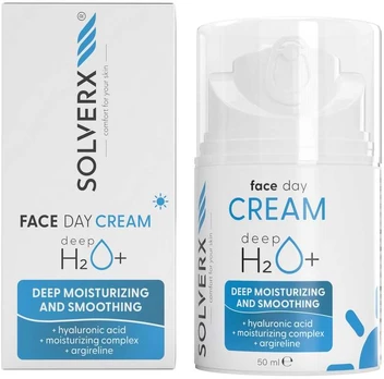 Solverx Deep H2O+ dieninis kremas 50ml