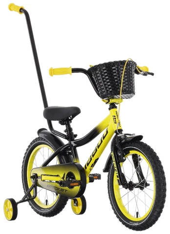 Dviratis Tabou Rocket Alu 16 juodas-yellow