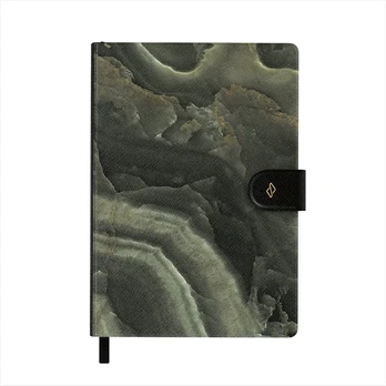 Misty Forest - Green Marble Notebook, A5 (14.8 x 21cm) / Lined