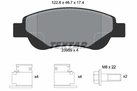 TEXTAR 2395901 Brake pad set