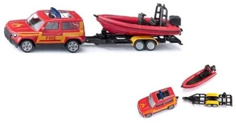 Usorteret SIKU 1608 Land Rover Defender mit Boot