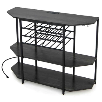 Bonideco Select Vyno lentyna 120x40x92cm., juodos spalvos