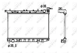 Variklio radiatorius NRF NRF 53341