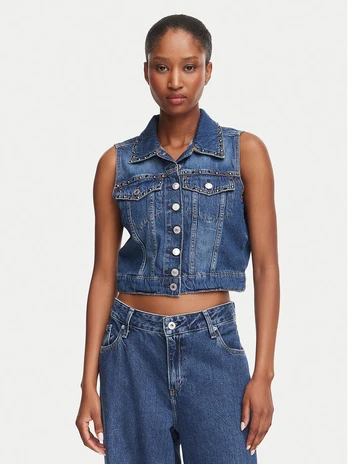 Guess Marškinėliai 183438 Mėlyna Classic Fit