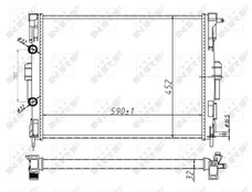 Variklio radiatorius NRF NRF 58329A