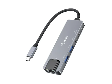 Equip Adapteris USB-C -> RJ45 10/100/1000/2500 Mbps + USB 3.2