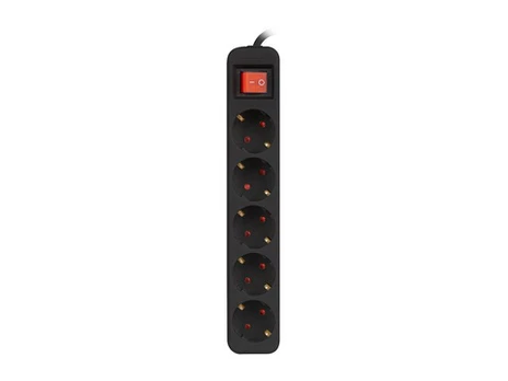 LANBERG Power strip 5x Shuko 1.5m black | PS1-05F-0150-BK
