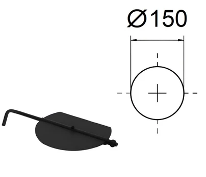 Droselinė sklendė su rankena D-150 mm.
