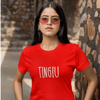 Moteriški marškinėliai "TINGIU"