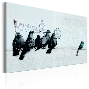Artgeist Paveikslas - Protesting Birds by Banksy